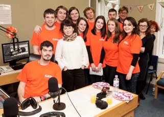 The BIRSt team at the station launch with BBC Radio 4 presenter Jane Garvey