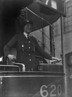 Women tram driver in 1918