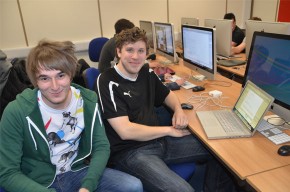 iOS developer Phil Caudell and student Patrick Guffui