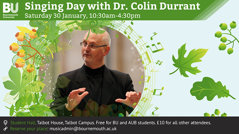 Collin Durrant Singing Day with Dr Colin Durrant | News & Events